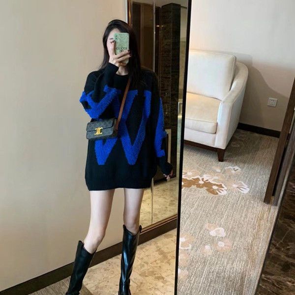 37--------Áo Sweater In Chữ Mới Cho Người Lười Phong Cách Thu Đông Cho Người Lớn 150kg Plus Size 2022