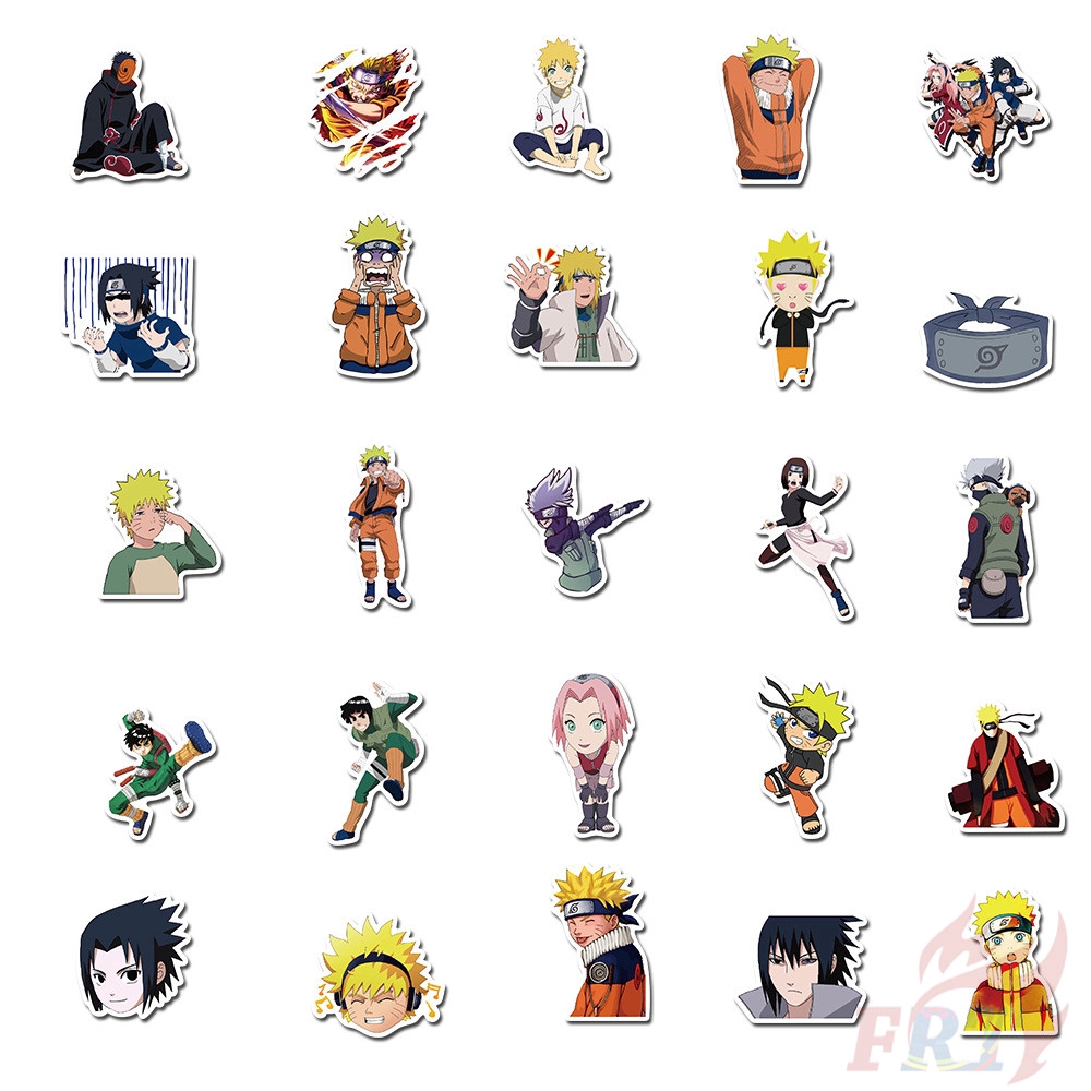 ❉ Naruto - Series 02 Anime Stickers ❉ 50Pcs/Set Uzumaki Naruto Uchiha Sasuke DIY Fashion Decals Doodle Stickers