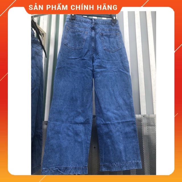 Quần baggy nữ ống rộng cao cấp vải jean dày đẹp loại 1 chuẩn shop