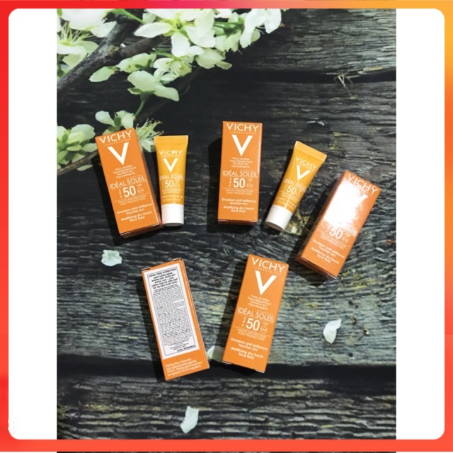 Kem Chống Nắng Vichy Không Gây Nhờn Rít SPF 50 UVA +UVB CÓ HỘP (Mini 3ml) - BoB Shop