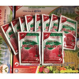 Phân bón lá Siêu Lân Đỏ chính hãng combo 10 gói