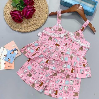 Bộ Tôn Hè Bé Gái Từ 1- 3 Tuổi  .mẫu ngẫu nhiên -