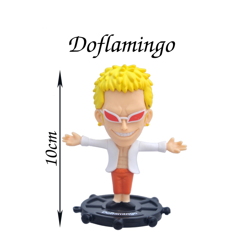 Mô hình các nhân vật trong One Piece 10cm (Luffy, Zoro, Sanji, Law, Râu Trắng và Doflamingo)