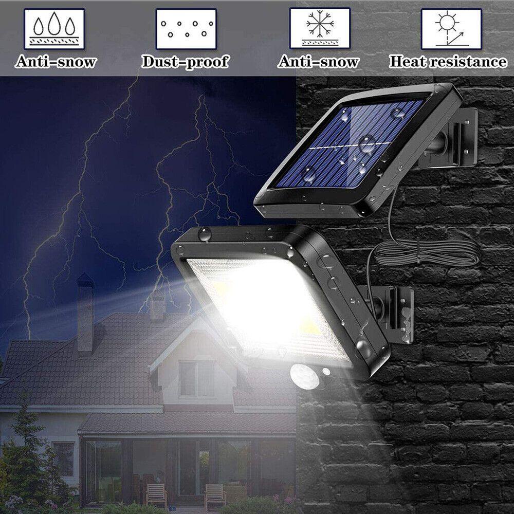 GOGOUP Đèn LED 100 Bóng Gắn Tường Năng Lượng Mặt Trời Chống Thấm Nước Mới