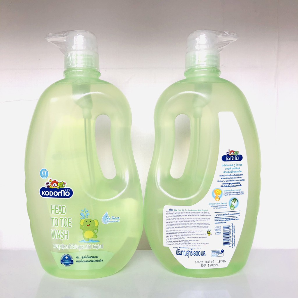 Dầu tắm gội trẻ em Kodomo Head to toe - 800ml