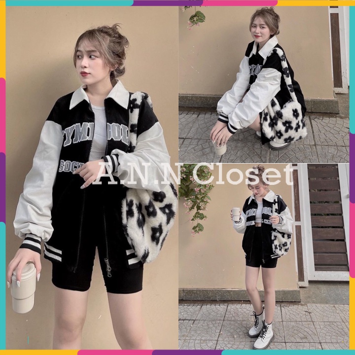 Áo khoác cổ bẻ chất umi dầy mềm, phối tay trể trung, cổ bẻ thời trang, tay to rộng unisex 65kg | BigBuy360 - bigbuy360.vn