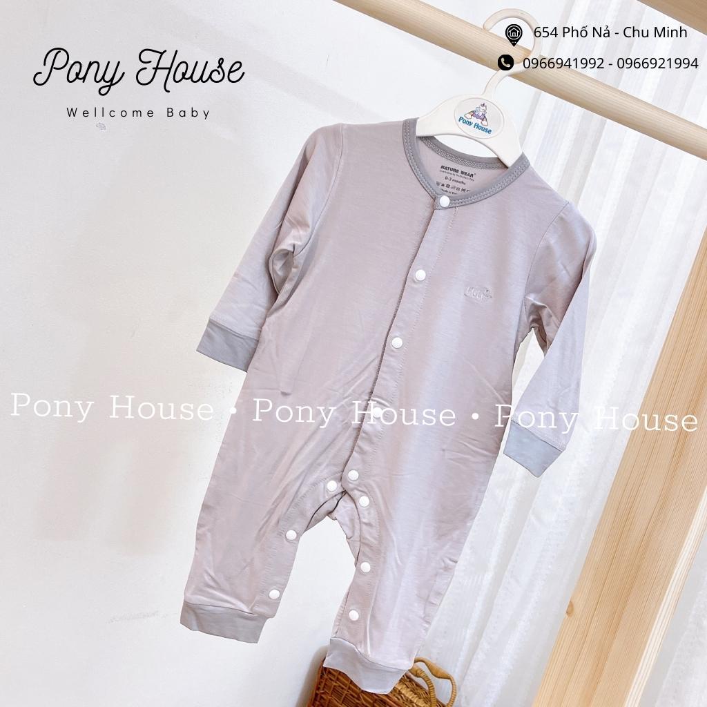 Body Sơ Sinh Dài Tay Nature Wear Chất Cotton Bambo Siêu Mềm Mịn Cho Bé Trai, Bé Gái Sơ Sinh 0-3M
