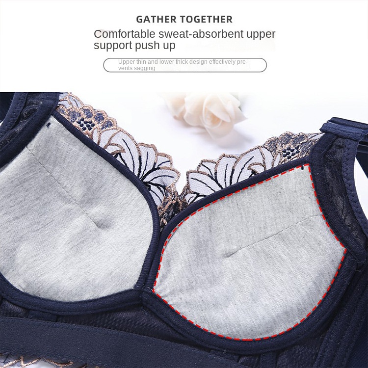 Áo Ngực Phối Ren Không Gọng Thép Chống Chảy Xệ 32AB-42C