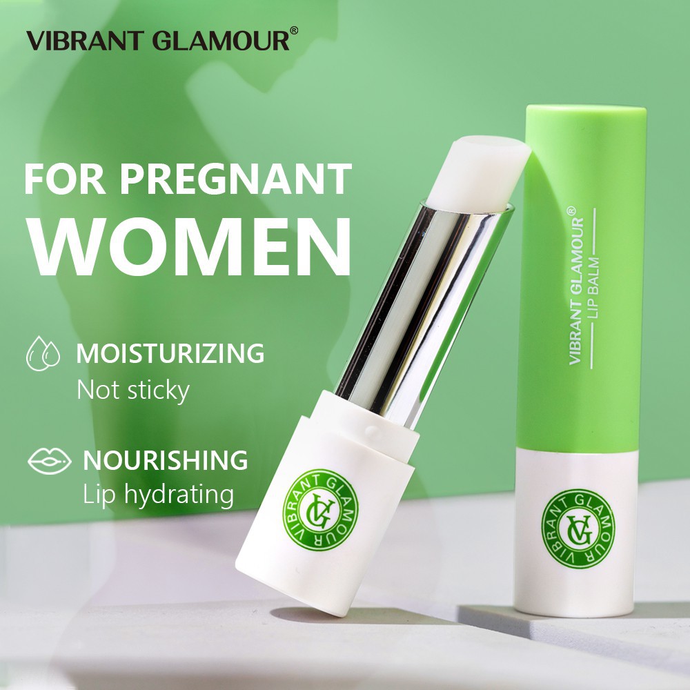 Son dưỡng môi hữu cơ Vibrant Glamour 100% tự nhiên với sáp ong dầu dừa vitamin E cho người lớn và trẻ em 3.2g