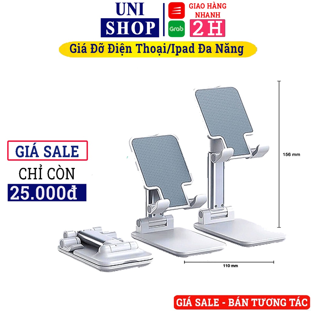 Giá đỡ điện thoại, ipad để bàn, kệ đỡ cho điện thoại đa năng chỉnh được chiều cao - Uni Shop
