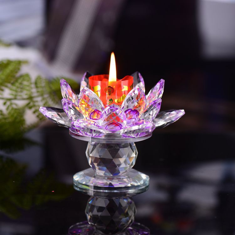 [NẾN TEALIGHT] ĐẾ NẾN PHA LÊ DÙNG CHO TRANG THỜ