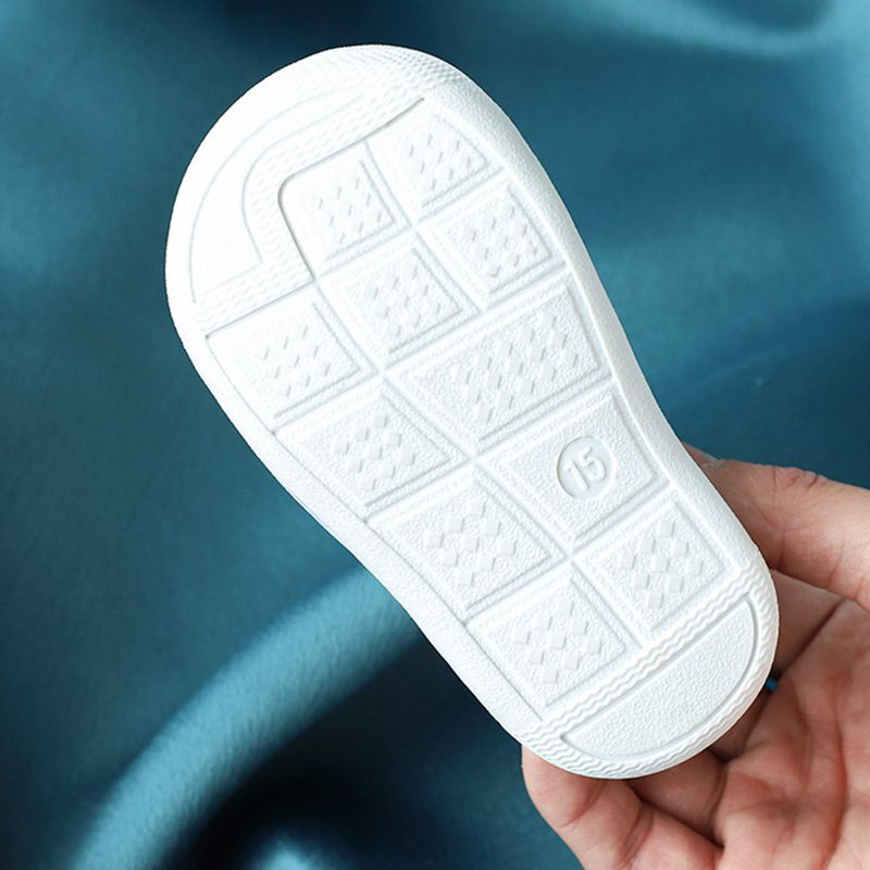 Giày sandal quai dán vải cao su mềm mại bảo vệ mũi chân chống trượt đế bằng thời trang mùa hè dành cho bé trai và bé gái
