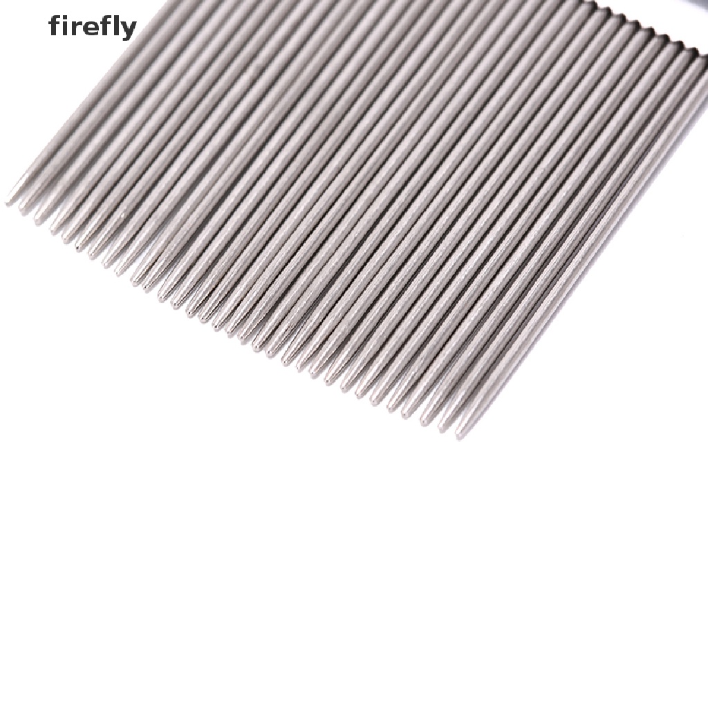 (Hàng Mới Về) Lược Chải Tóc Loại Bỏ Tóc Lice Cực Kỳ Được Làm Từ Thép Không Gỉ