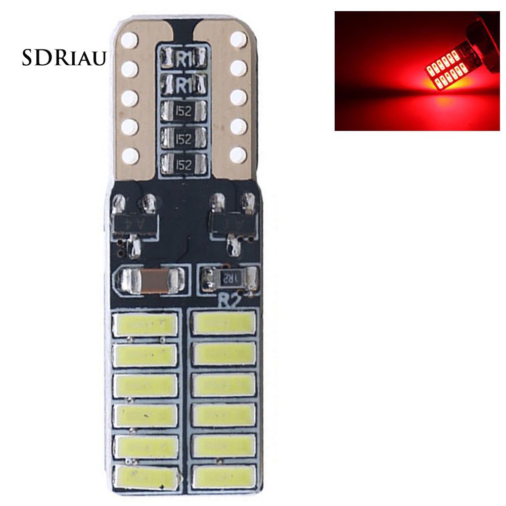 Đèn LED gắn biển số ô tô hỗ trợ đậu xe W5W T10 24SMD 4014 nguồn điện 9W