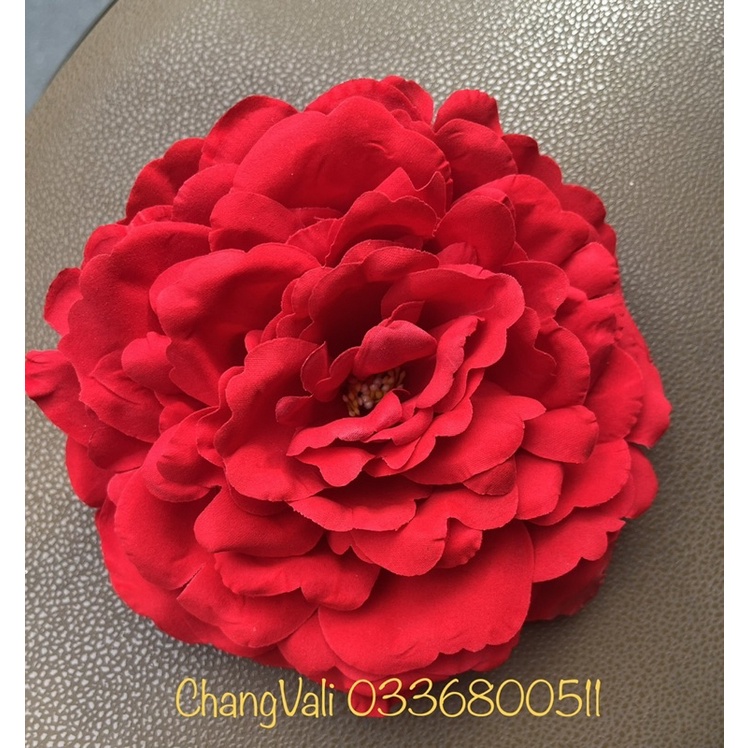 Đầu bông hoa trà MẪU ĐƠN ĐẠI đường kính 16cm,làm oản,trang trí