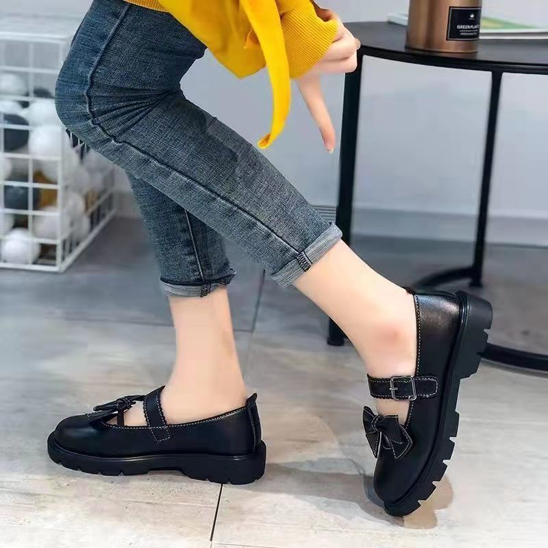 Giày Da Đính Nơ Phong Cách Lolita Nhật Bản Cho Nữ Size 35-44 41 jk 42 43
