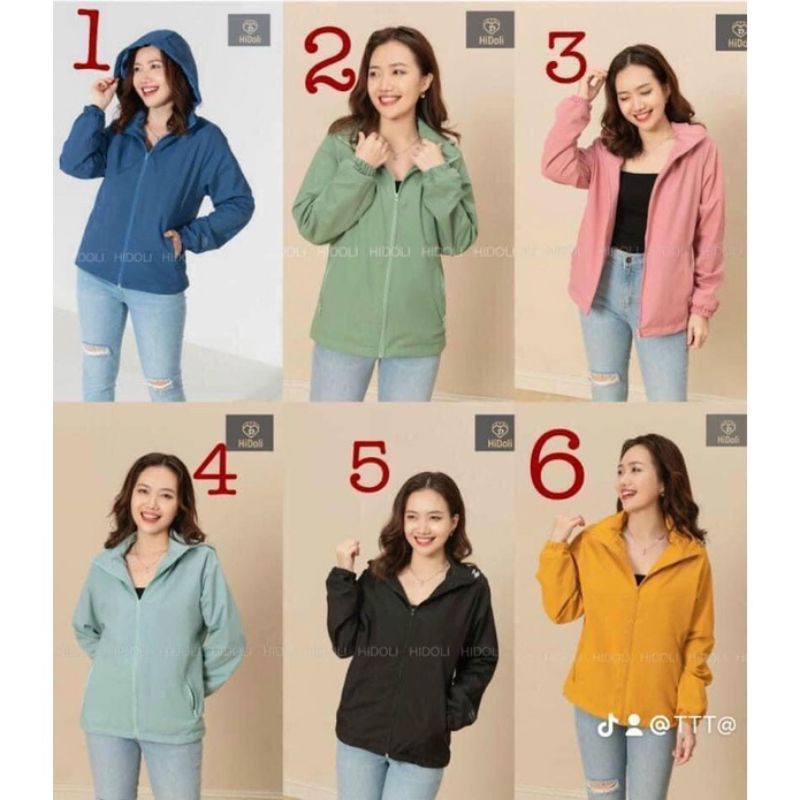 Áo khoác gió nữ cao YOBY 2 lớp chống nước cao cấp