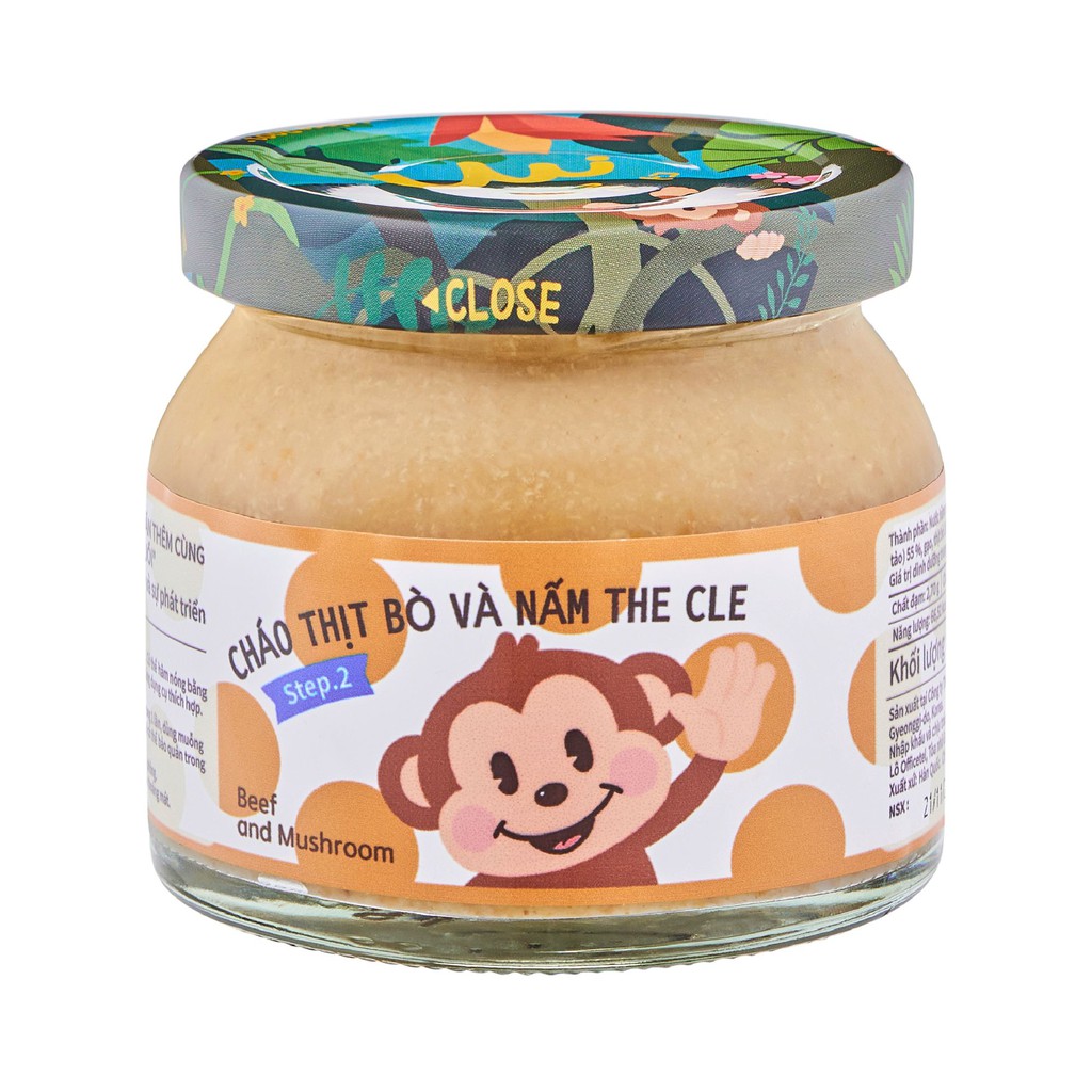 CHÁO THỊT BÒ VÀ NẤM THE CLE (ĂN DẶM HÀN QUỐC) - DATE T10.2022