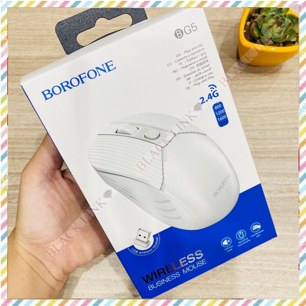 Chuột Không Dây BOROFONE BG5 Máy Tính Laptop Tương Thích Mọi Hệ Điều Hành