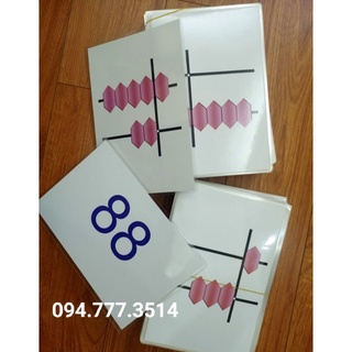 Thẻ Finger math - Soroban - flash card khổ A5 ép plastic