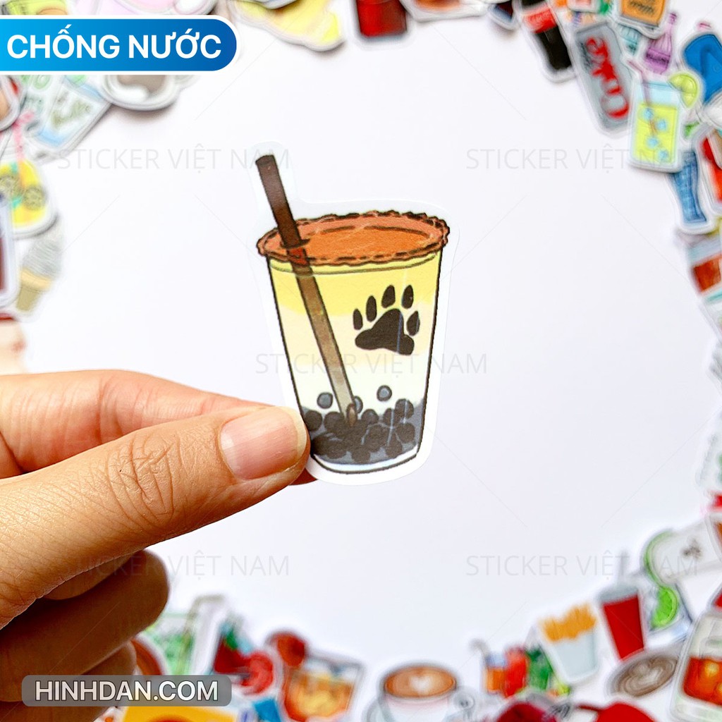 [HCM] Sticker Đồ Uống - Drink CHỐNG NƯỚC Dán Nón Bảo Hiểm | Sticker Việt Nam
