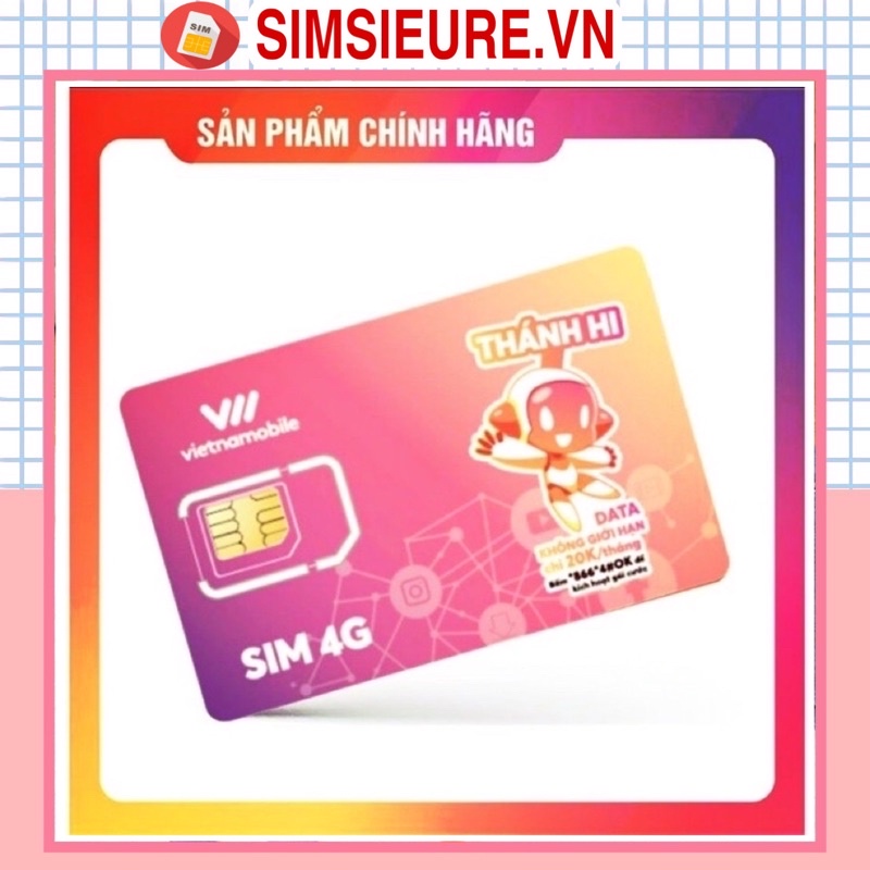 SIM Thánh Hi 30GB/Tháng Hoàn toàn miễn phí Data 4G, tặng 5p gọi ngoại mạng,Gọi Nội mạng chỉ 20K/tháng