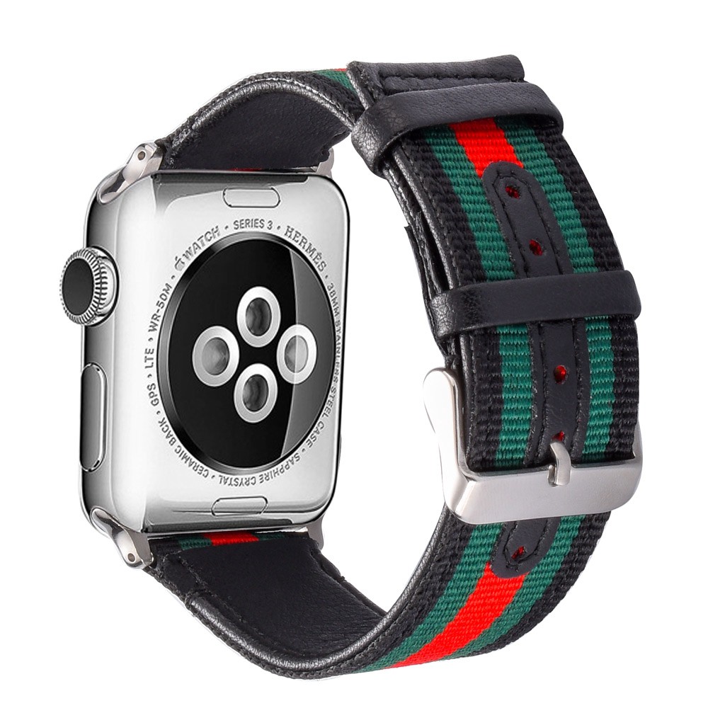 Dây đeo nylon thay thế cho đồng hồ thông minh Apple Watch Series 1 2 3 4 5 6 SE 38mm 40mm 42mm 44mm Series 7 41mm 45mm
