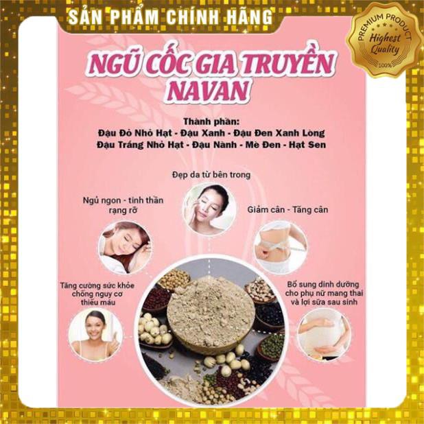 Bột Ngũ Cốc NaVan 7 vị hạt đậu (hàng sẵn)