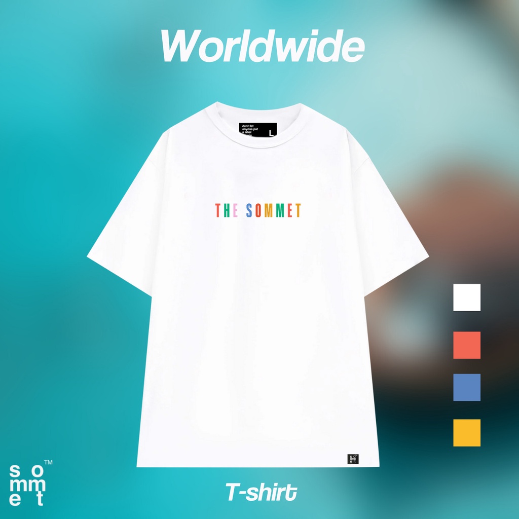 Áo phông cộc tay in hình Worldwide - T05