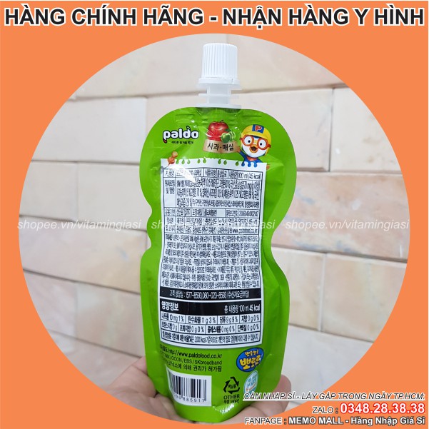 Nước Hồng Sâm Trái Cây Paldo Pororo Hàn Quốc cho trẻ em