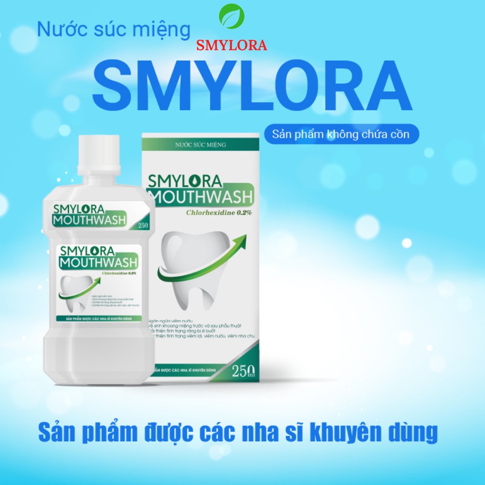 Nước Súc Miệng SMYLORA - MOUTHWASH - Ngăn Ngừa Viêm Lợi, Nhiệt Miệng, Giảm Đau Răng, Giảm ê Buốt