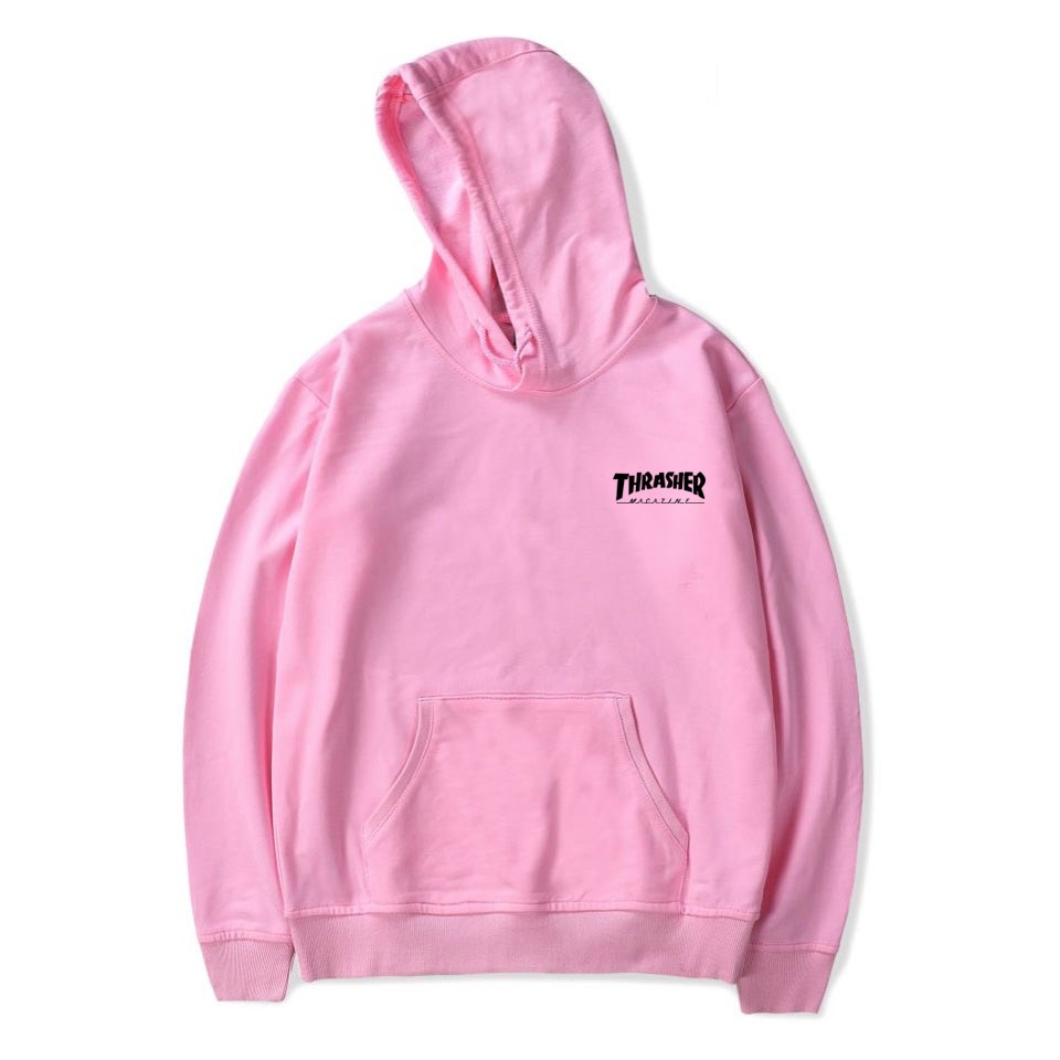 THRASHER Áo Hoodie Cotton Dáng Rộng Phong Cách Hip Hop Đường Phố Cho Nam Nữ Big Size XXS-4XL 1236C