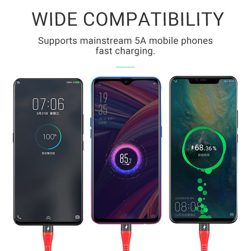 Dây cáp sạc nhanh HOCO. USB Type C U53 5A dành cho điện thoại Xiaomi K20