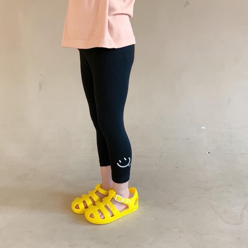 Quần legging bé gái mặt cười Smile AF KID vải Cotton Borip cao cấp cho bé gái 6-20kg siêu co giãn và mềm mịn