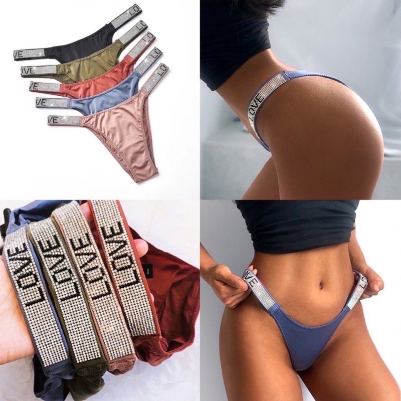 Quần lót vic lọt khe đính đá siêu xinh Cao cấp