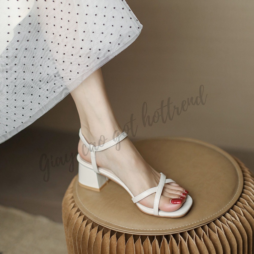 Giày cao gót đế vuông 5 phân MIDUKA phong cách basic, nhẹ nhàng, sandal cao gót phù hợp mọi lứa tuổi size 35-39 mã NT04