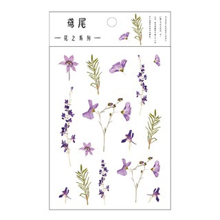 Sticker hoa lá khô