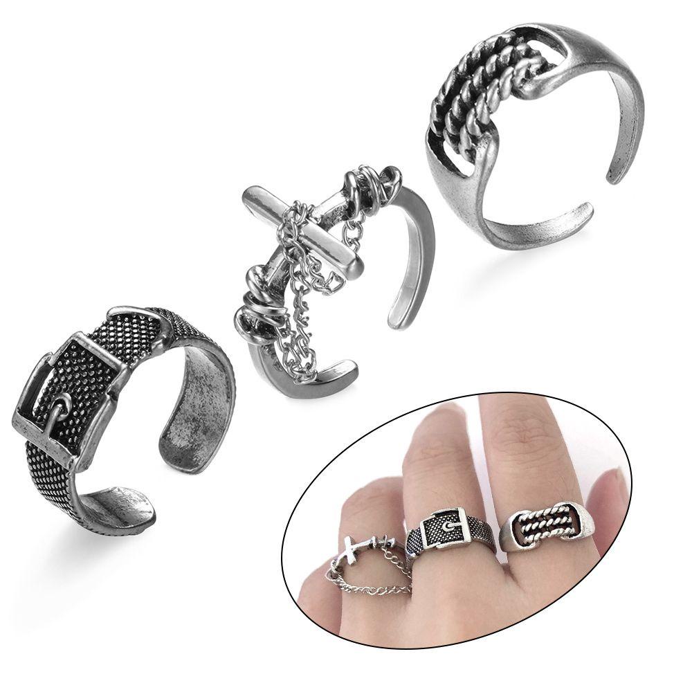 Nhẫn Kim Loại Hình Thánh Giá Phong Cách Gothic