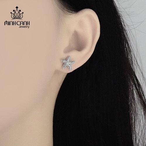 Khuyên Tai Sao Biển Bằng Bạc - Minh Canh Jewelry