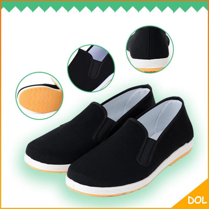 Giày lười vải nam Hàn Quốc canvas dày dặn ôm chân kiểu dang thanh lịch công sở 👞 | BigBuy360 - bigbuy360.vn