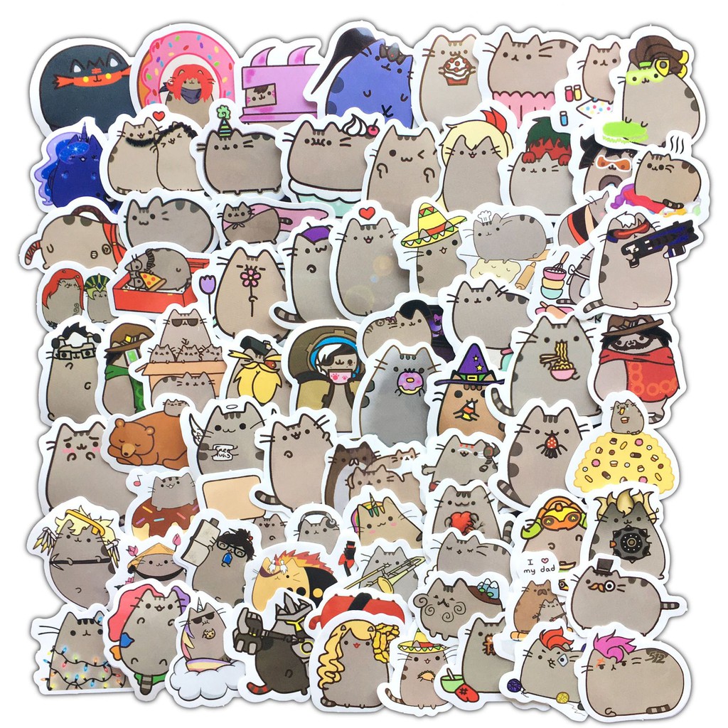 Set 100 Tấm Sticker Hình Mèo Xinh Xắn MÃ ST2133