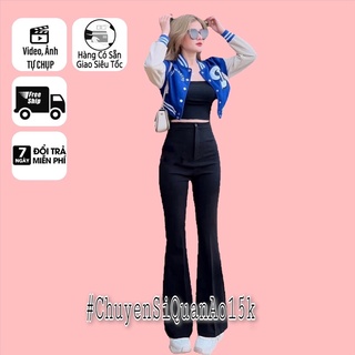  Set Áo dây cọng bún mix Quần Loe chất dày hàng QCCC - Ảnh tự chụp 