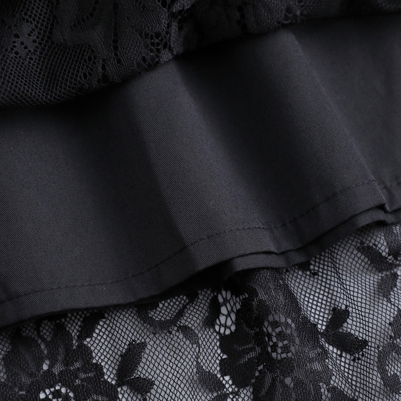 Chân Váy Ren Mini Giả Nối Dài Giả Nhiều Lớp Thời Trang Cho Nữ