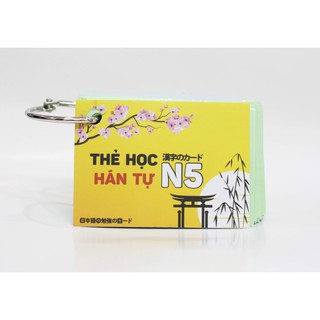 Thẻ Học Hán Tự Tiếng Nhật N5 - Flashcards Kanji Sơ Cấp N5 (Tái Bản Mới Nhất)