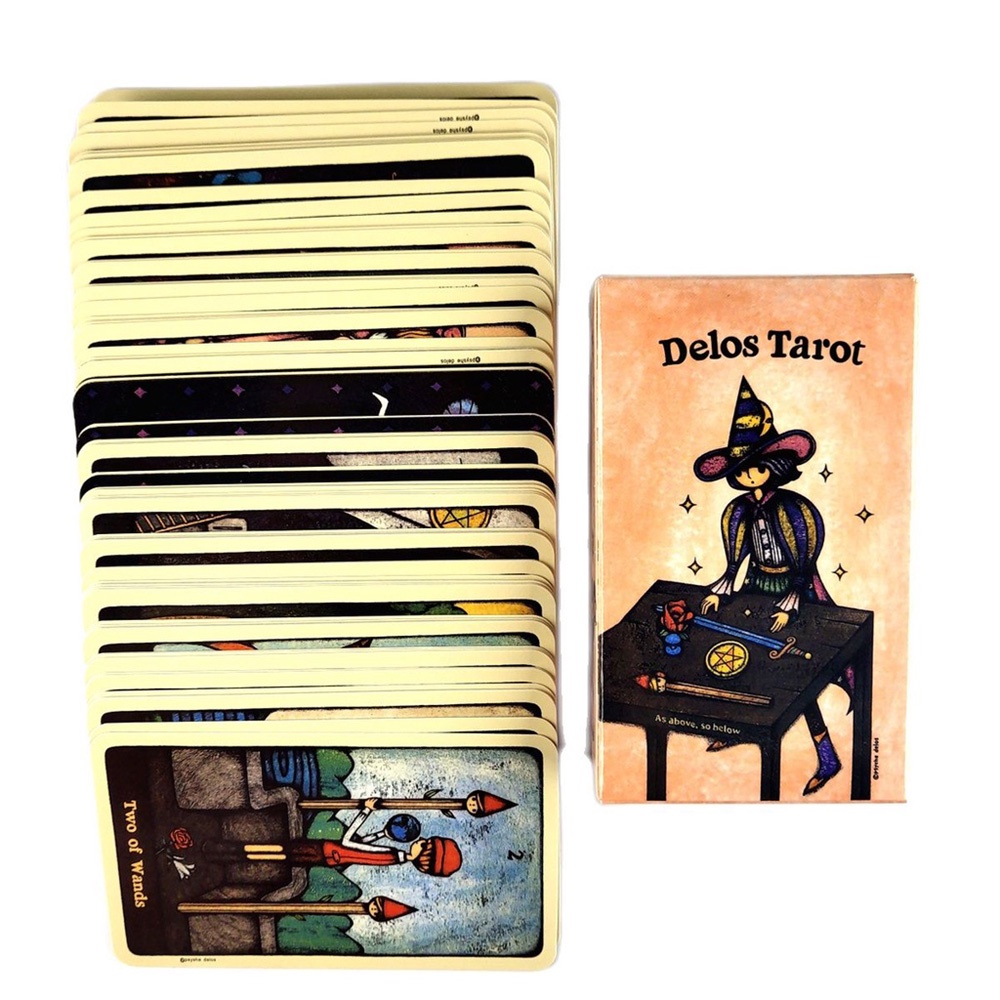 Bộ Bài Delos Tarot 78 Lá Bài Tặng Đá Thanh Tẩy C247