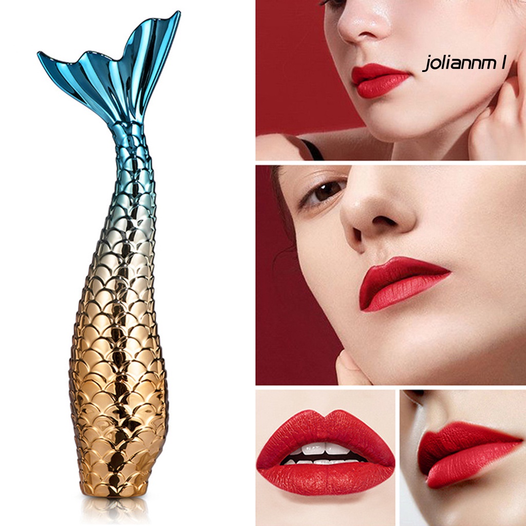 joliann 3g Lip Glaze Mermaid Shape Gradient Shell Natural Ingredient Party Queen Matte Lipstick for Beauty