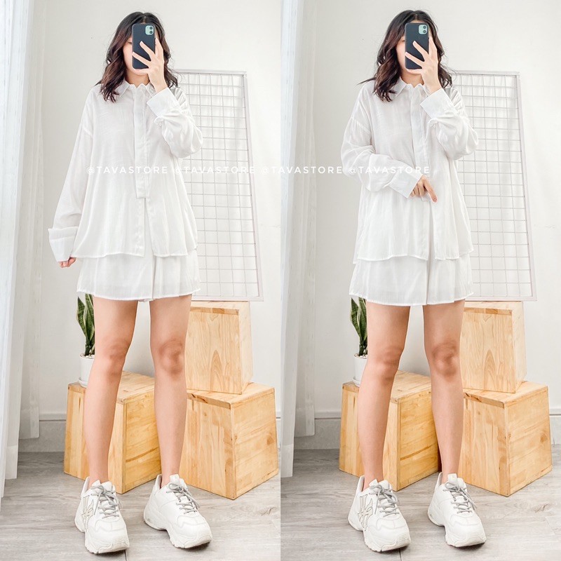 Set áo sơmi quần short - Casie Set