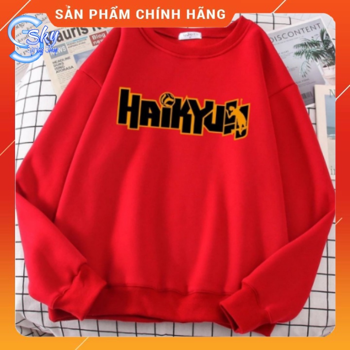 ÁO SWEATER UNISEX NAM NỮ  FORM RỘNG, CHẤT NỈ BÔNG DÀY DẶN CAO CẤP in HAIKYUN