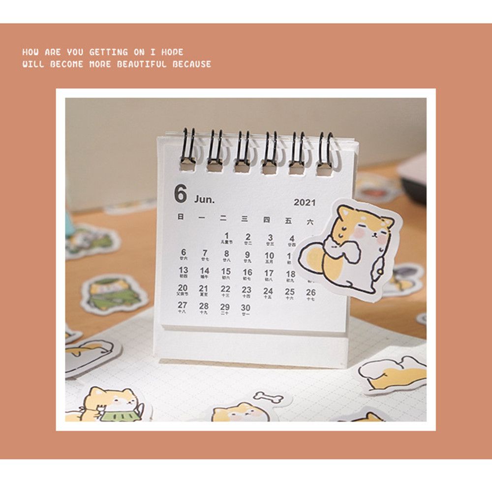 Set 40 nhãn dán hình động vật hoạt hình dễ thương trang trí sổ album/giấy ghi chú/lịch/sổ nhật