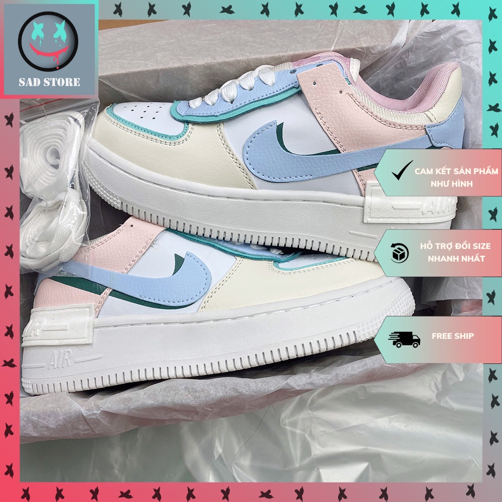 Giày_Nike AF1 Nữ, Giày_Nike Air Force 1 Đế Xanh Đế Hồng Full Box + Bill Free Ship Toàn Quốc | BigBuy360 - bigbuy360.vn